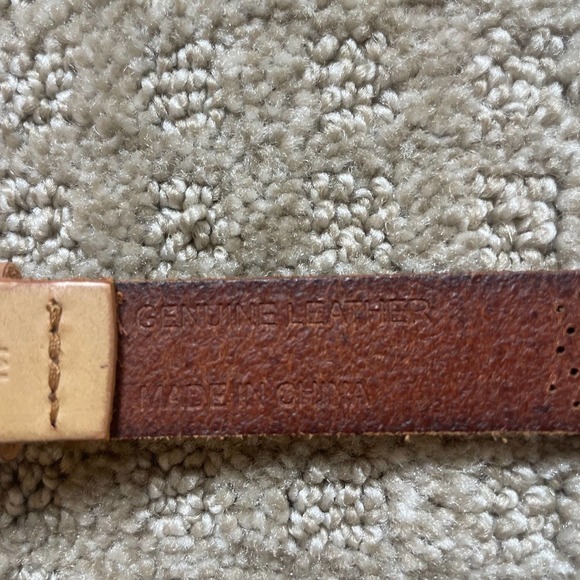 J. Crew Tan Perforated Genuine Leather Belt Medium - Picture 6 of 6